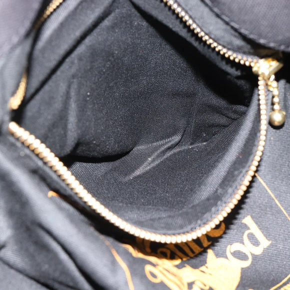 Vivienne Westwood Tote Bag Canvas Orange Gold Auth 185611A