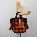 Vivienne Westwood Tote Bag Canvas Orange Gold Auth 185611A-25