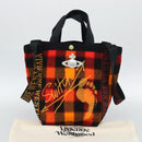 Vivienne Westwood Tote Bag Canvas Orange Gold Auth 185611A-12