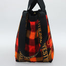 Vivienne Westwood Tote Bag Canvas Orange Gold Auth 185611A-3