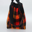 Vivienne Westwood Tote Bag Canvas Orange Gold Auth 185611A-4
