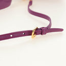 PRADA Shoulder Bag Leather 2way Purple Gold Auth 185613M-17