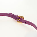PRADA Shoulder Bag Leather 2way Purple Gold Auth 185613M-18