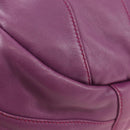 PRADA Shoulder Bag Leather 2way Purple Gold Auth 185613M-19