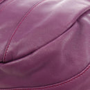 PRADA Shoulder Bag Leather 2way Purple Gold Auth 185613M-20