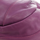 PRADA Shoulder Bag Leather 2way Purple Gold Auth 185613M-22