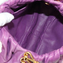 PRADA Shoulder Bag Leather 2way Purple Gold Auth 185613M-9