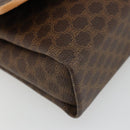CELINE Macadam Canvas Shoulder Bag PVC Leather Brown Gold Auth 185615A-14