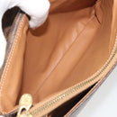 CELINE Macadam Canvas Shoulder Bag PVC Leather Brown Gold Auth 185615A-11