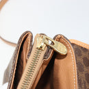 CELINE Macadam Canvas Shoulder Bag PVC Leather Brown Gold Auth 185615A-20