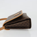 CELINE Macadam Canvas Shoulder Bag PVC Leather Brown Gold Auth 185615A-4