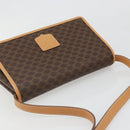 CELINE Macadam Canvas Shoulder Bag PVC Leather Brown Gold Auth 185615A-6