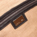 FENDI Zucca Canvas Shoulder Bag Black Brown Auth 185617A-19
