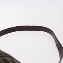 FENDI Zucca Canvas Mamma Baguette Shoulder Bag Black Brown Auth 185621A-9