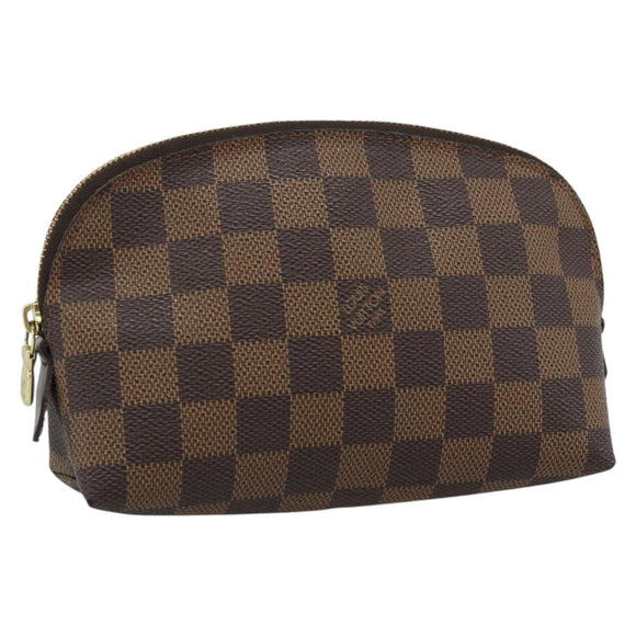 LOUIS VUITTON Damier Ebene Pochette Cosmetic PM Pouch N47516 LV Auth 185623