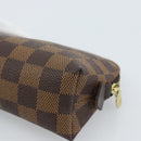 LOUIS VUITTON Damier Ebene Pochette Cosmetic PM Pouch N47516 LV Auth 185623-10
