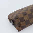 LOUIS VUITTON Damier Ebene Pochette Cosmetic PM Pouch N47516 LV Auth 185623-11