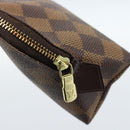 LOUIS VUITTON Damier Ebene Pochette Cosmetic PM Pouch N47516 LV Auth 185623-12
