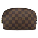 LOUIS VUITTON Damier Ebene Pochette Cosmetic PM Pouch N47516 LV Auth 185623-2