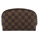 LOUIS VUITTON Damier Ebene Pochette Cosmetic PM Pouch N47516 LV Auth 185623-3