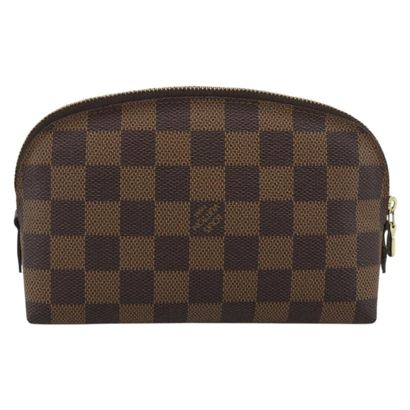 LOUIS VUITTON Damier Ebene Pochette Cosmetic PM Pouch N47516 LV Auth 185623