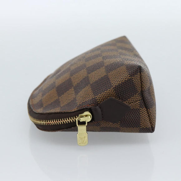LOUIS VUITTON Damier Ebene Pochette Cosmetic PM Pouch N47516 LV Auth 185623