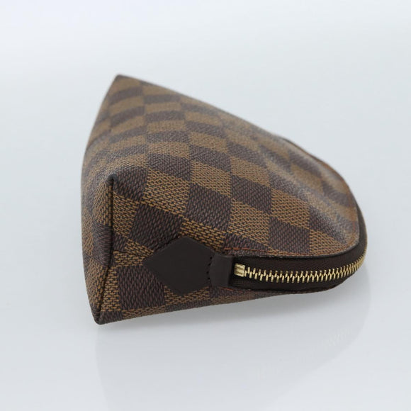 LOUIS VUITTON Damier Ebene Pochette Cosmetic PM Pouch N47516 LV Auth 185623