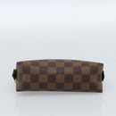LOUIS VUITTON Damier Ebene Pochette Cosmetic PM Pouch N47516 LV Auth 185623-7