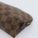 LOUIS VUITTON Damier Ebene Pochette Cosmetic PM Pouch N47516 LV Auth 185623-8