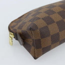 LOUIS VUITTON Damier Ebene Pochette Cosmetic PM Pouch N47516 LV Auth 185623-9