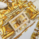 FENDI Zucca Canvas Mamma Baguette Bag Nylon 2way Beige Gold Auth 185628SAM-19
