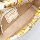 FENDI Zucca Canvas Mamma Baguette Bag Nylon 2way Beige Gold Auth 185628SAM-10
