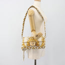 FENDI Zucca Canvas Mamma Baguette Bag Nylon 2way Beige Gold Auth 185628SAM-26