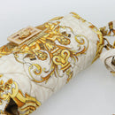 FENDI Zucca Canvas Mamma Baguette Bag Nylon 2way Beige Gold Auth 185628SAM-6