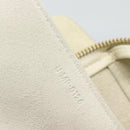 CELINE Micro Belt Hand Bag Leather White Gold Auth 185630V-26