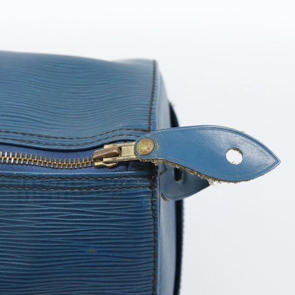 LOUIS VUITTON Epi Speedy 35 Hand Bag Toledo Blue M42995 LV Auth 185633