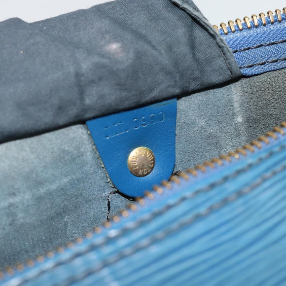 LOUIS VUITTON Epi Speedy 35 Hand Bag Toledo Blue M42995 LV Auth 185633