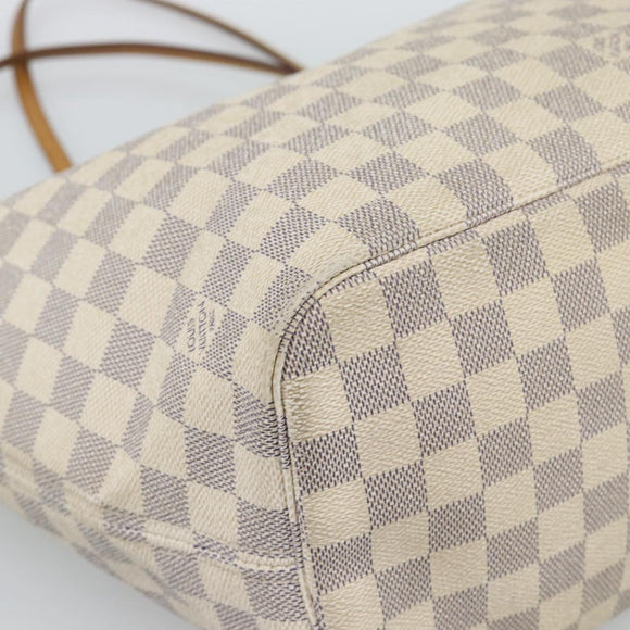 LOUIS VUITTON Damier Azur Neverfull MM Tote Bag N41605 LV Auth 185639