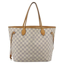 LOUIS VUITTON Damier Azur Neverfull MM Tote Bag N41605 LV Auth 185639-13