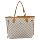 LOUIS VUITTON Damier Azur Neverfull MM Tote Bag N41605 LV Auth 185639-2