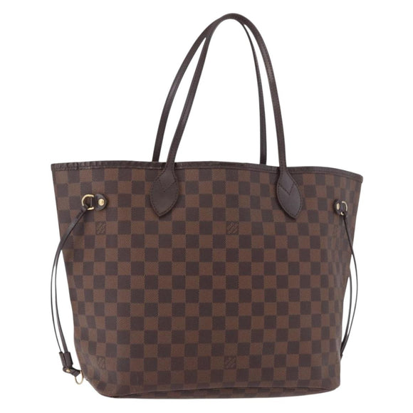 LOUIS VUITTON Damier Ebene Neverfull MM Tote Bag N51105 LV Auth 185640