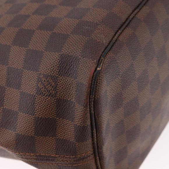 LOUIS VUITTON Damier Ebene Neverfull MM Tote Bag N51105 LV Auth 185640