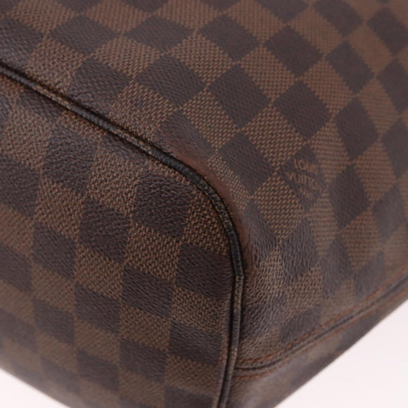 LOUIS VUITTON Damier Ebene Neverfull MM Tote Bag N51105 LV Auth 185640