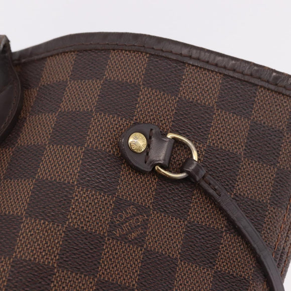 LOUIS VUITTON Damier Ebene Neverfull MM Tote Bag N51105 LV Auth 185640