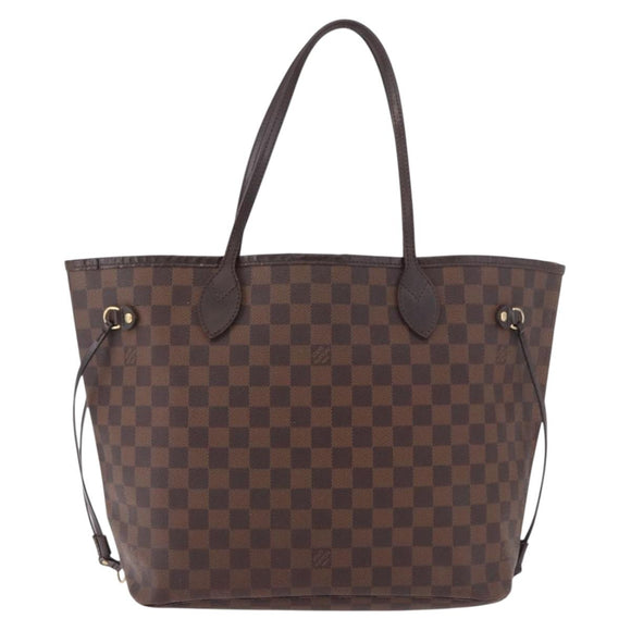 LOUIS VUITTON Damier Ebene Neverfull MM Tote Bag N51105 LV Auth 185640