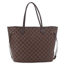 LOUIS VUITTON Damier Ebene Neverfull MM Tote Bag N51105 LV Auth 185640-2