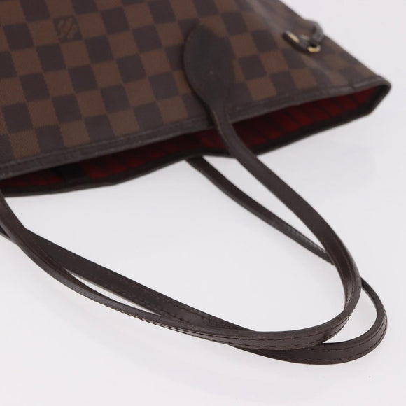 LOUIS VUITTON Damier Ebene Neverfull MM Tote Bag N51105 LV Auth 185640