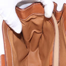 CELINE Macadam Canvas Hand Bag PVC Leather Brown Gold Auth 185642-22