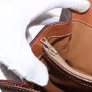 CELINE Macadam Canvas Hand Bag PVC Leather Brown Gold Auth 185642-26