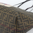 FENDI Zucca Canvas Tote Bag PVC Black Brown Auth 185643V-9